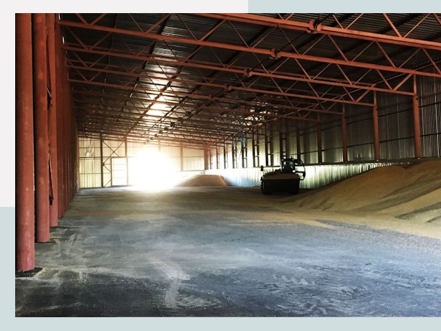 Строительство зернохранилищ в Карасуке