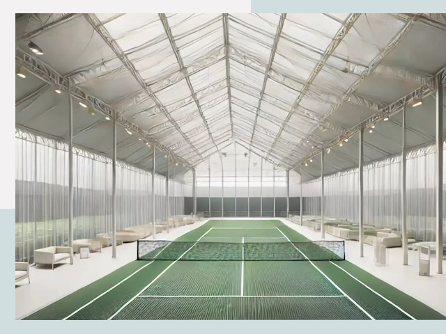 Строительство теннисных кортов в Карасуке