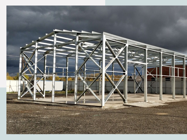 Двускатные ангары в Карасук от 609 руб. за квадрат