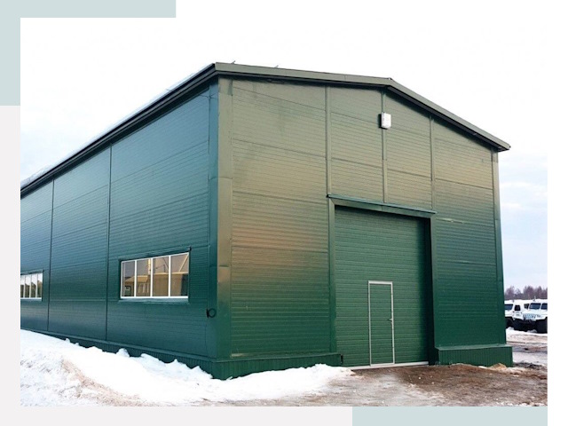 Двускатные ангары в Карасуке