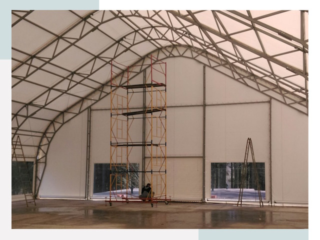 Шатровые ангары в Карасуке