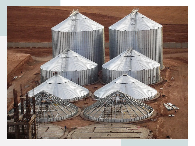 Строительство зерновых силосов в Карасуке