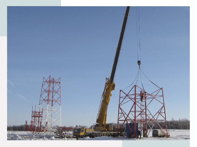 Монтаж вышек связи в Карасуке