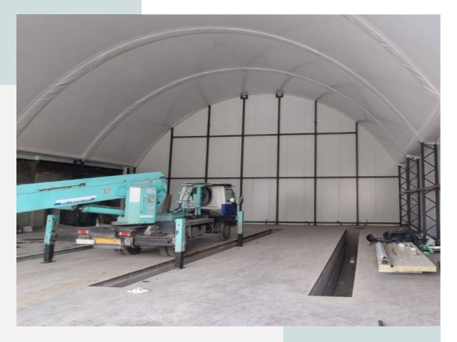 Внутреннее оснащение ангаров в Карасуке