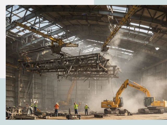 Демонтаж ангаров в Карасуке от 609 руб. за м²