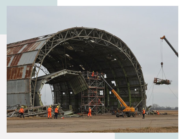 Демонтаж ангаров в Карасуке